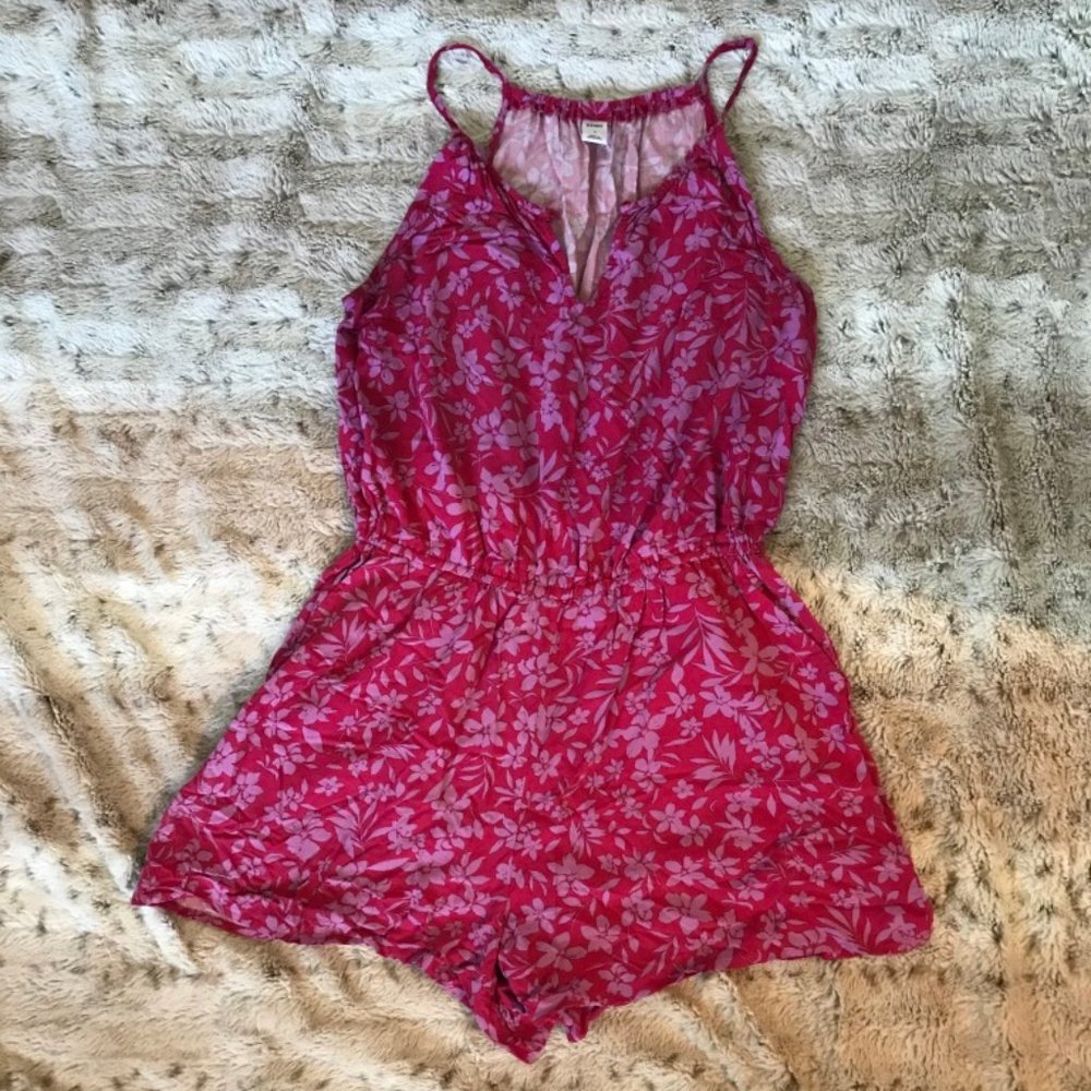 Old Navy Fuchsia Floral Romper